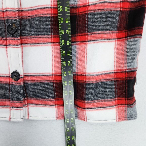 BB Dakota Shirt Jacket Womens XXL Red White Buffalo Plaid Steve Madden Shacket - Picture 5 of 11